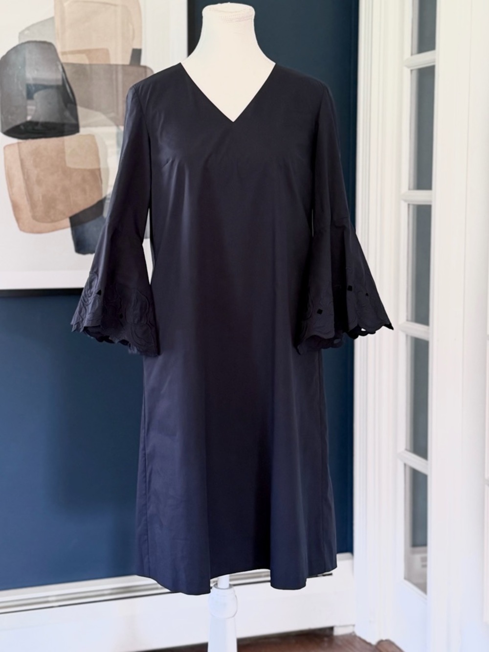 Lafayette 148 New York Holly Expedition Ruffle Cuff Shift Dress | Size Petite